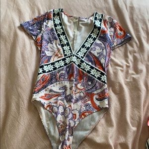 Free People plunging bodysuit